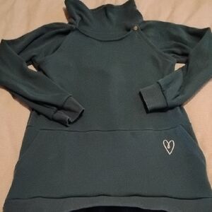 Latched Mama Harbor Snap Nursing Pullover, Peacock, L